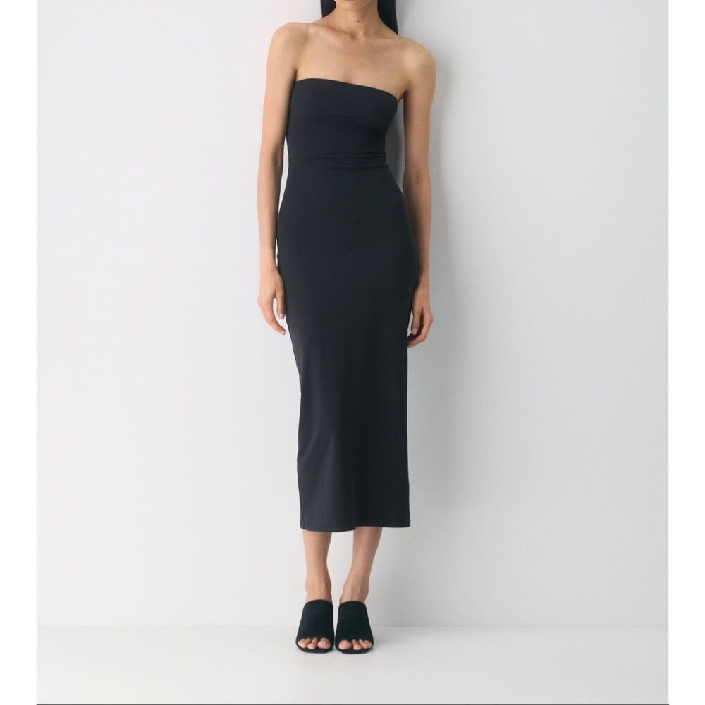 Aritzia $98 Contour Enrapture Maxi Tube Dress in Black XS NEW